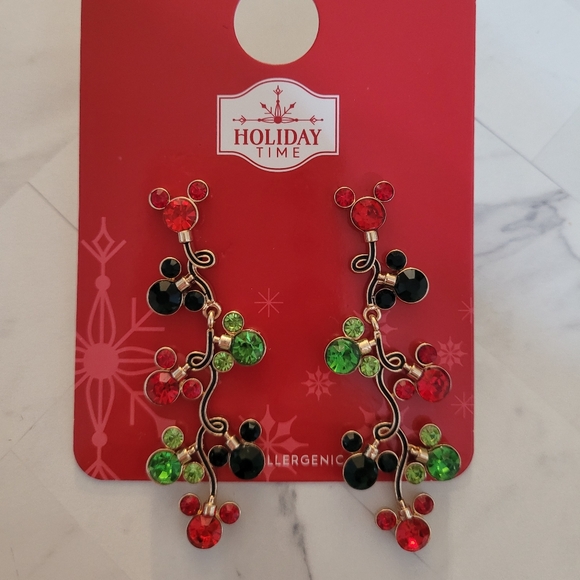 BaubelBar Disney Mickey Ear ChristMas Light Earrings - Picture 2 of 2